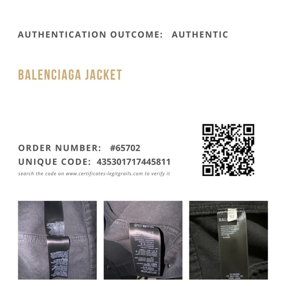 Balenciaga Crew Denim Jacket (XL)New without tags & Certificate of Authenticity - Picture 8 of 8